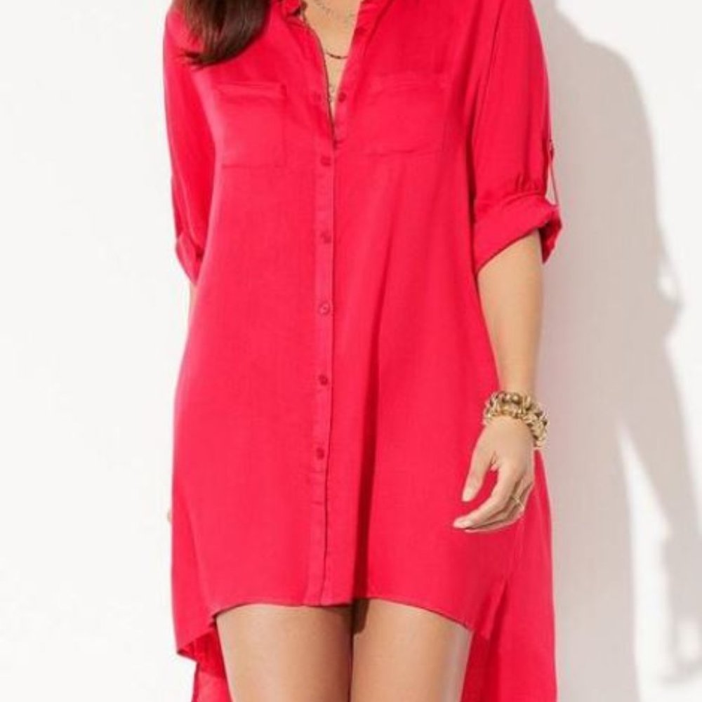 18/20 Just My Size coral button down swim cover